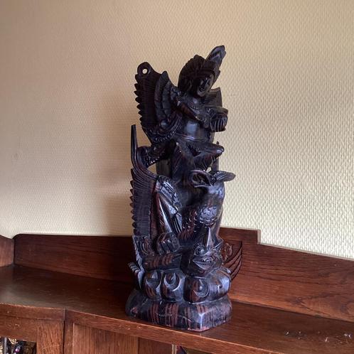 VISHNU hardhout beeld, 39 cm hoog, voor 27 euro., Antiek en Kunst, Kunst | Beelden en Houtsnijwerken, Ophalen of Verzenden