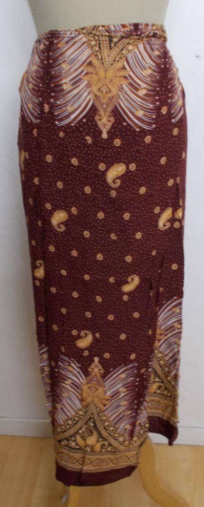 Batik mooie wikkel maxi print rok! M, Kleding | Dames, Rokken, Zo goed als nieuw, Maat 38/40 (M), Overige kleuren, Onder de knie