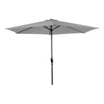 Parasol 3 meter met molen en 6 baleinen kleur lichtgrijs, Ophalen of Verzenden, Nieuw, 2 tot 3 meter, Stokparasol
