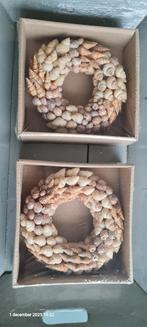 Krans met hoorntjes en slakken ,doorsnede 19 cm., Ophalen of Verzenden, Nieuw