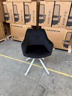 Nieuw in doos! 6x Zwarte velvet draaibare stoel, Zwart, Nieuw, Ophalen of Verzenden, Vier