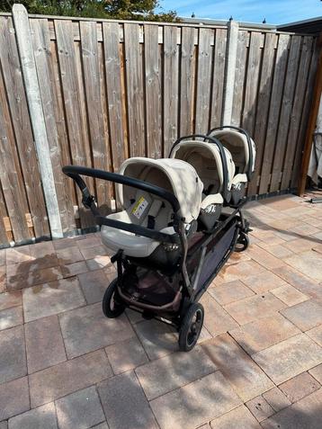 Peg Perego Triplette kinderwagen 3x autostoel bijna nieuw beschikbaar voor biedingen
