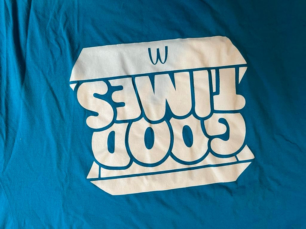 Mc Donalds t shirt, Ophalen of Verzenden, Gedragen, Maat 48/50 (M), Blauw