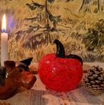 Glazen Appel Rood Spikkels en Helder Zweeds, Ophalen of Verzenden