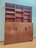 Vintage wandkast - boekenkast dressoir buffetkast retro kast, Huis en Inrichting, Met deur(en), 150 tot 200 cm, Zo goed als nieuw
