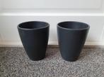 Gratis* 2 langwerpige dezelfde bloempotten, Tuin en Terras, Rond, Binnen, Ophalen of Verzenden, Zo goed als nieuw