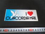 sticker strip post duif - I LOVE CONCORDIA MAIL, Ophalen, Zo goed als nieuw