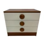 Vintage Compacte Ladekastje Mid Century Design, Huis en Inrichting, Kasten | Ladekasten, Vintage, Vintage, 50 tot 100 cm, Zo goed als nieuw