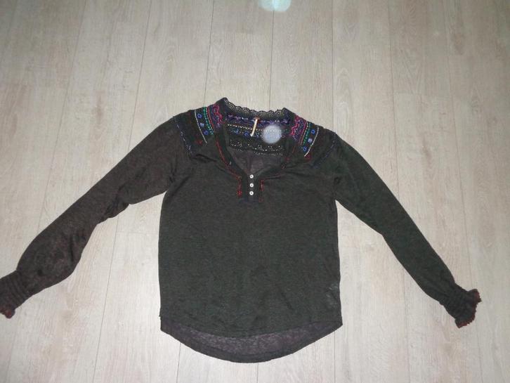 prachtige dameslongsleeve van Free People, maat M, Kleding | Dames, T-shirts, Gedragen, Maat 38/40 (M), Overige kleuren, Lange mouw