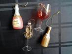 Kerstornament kersthanger champagne champagneglas wijn, Ophalen, Zo goed als nieuw