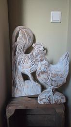 Houten Kippen Decoratie Set, Antiek en Kunst, Kunst | Beelden en Houtsnijwerken, Ophalen of Verzenden