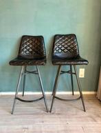 2 mooie barkrukken met hoge rugleuning, 5 krukken of meer, Ophalen, Gebruikt, 60 tot 90 cm