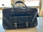 Black leather bag | travel bag, Ophalen, Zo goed als nieuw, Zwart