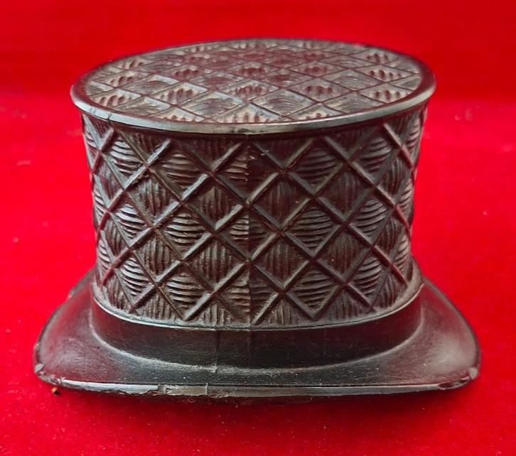 Miniatuur glazen Hoge Hoed, Top Hat, Paul Kruger 1900, Antiek en Kunst, Curiosa en Brocante, Ophalen of Verzenden