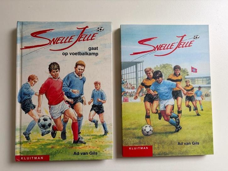 Snelle Jelle , 2 voetbalboeken, Ad van Gils, Boeken, Kinderboeken | Jeugd | onder 10 jaar, Zo goed als nieuw, Fictie algemeen