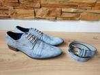 Lureaux nette veterschoenen maat 47 met riem 1x gedragen sch, Blauw, Ophalen of Verzenden, Zo goed als nieuw, Veterschoenen