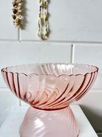 Arcoroc roze schaal persschaal roze glas schaal roze, Gebruikt, Ophalen of Verzenden, Overige stijlen, Glas