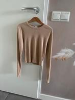 Bershka shirtje zandkleur XS - Nieuwstaat!, Beige, Ophalen of Verzenden, Zo goed als nieuw, Lange mouw