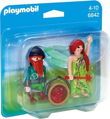 PLAYMOBIL Duopack elf en dwerg - Playmobil 6842 beschikbaar voor biedingen