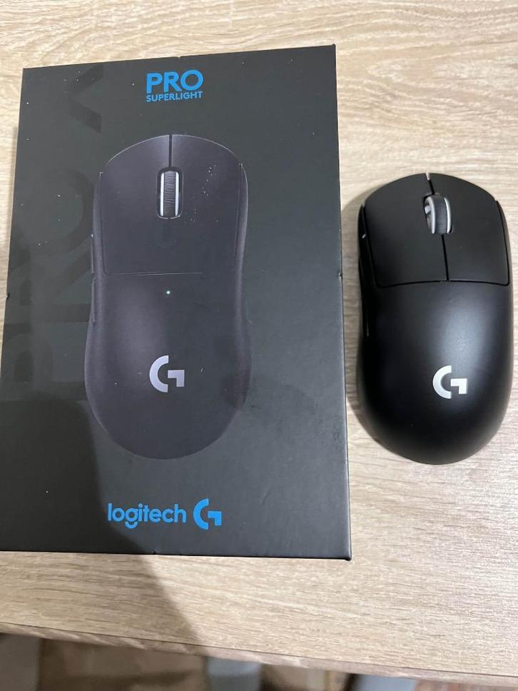 Logitech G Pro X Superlight Zwart, Computers en Software, Muizen, Gebruikt, Muis, Rechtshandig, Draadloos, Gaming muis, Ophalen of Verzenden