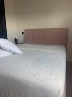 Mooie Twijfelaar Bed met Stoffen Hoofdbord, Ophalen, Overige kleuren, Zo goed als nieuw, Twijfelaar