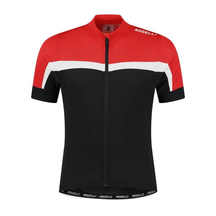 Fietsshirt Cource zwart rood wit Rogelli  Comfort fit, Sport en Fitness, Wielrennen, Nieuw, Kleding, Verzenden