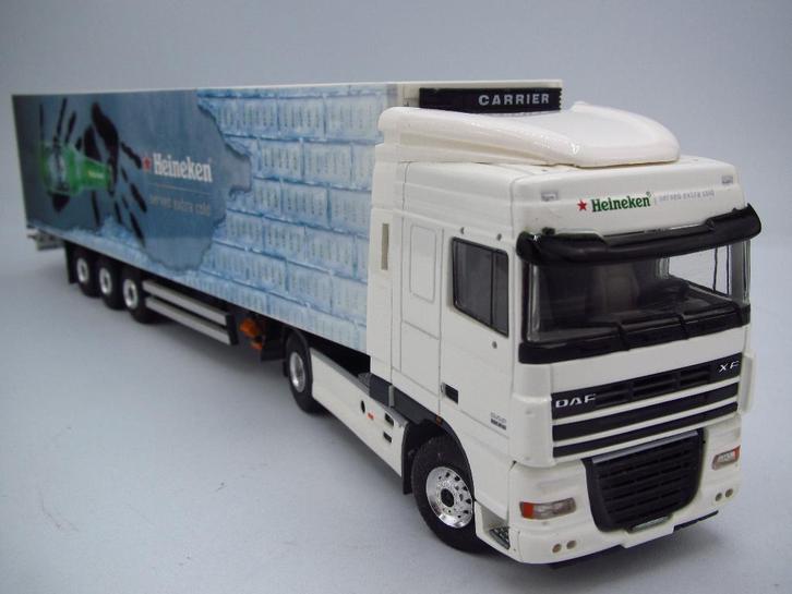 Tekno - DAF XF miniatuur '' Heineken Ice Cold '' 1:50, Hobby en Vrije tijd, Modelauto's | 1:50, Gebruikt, Bus of Vrachtwagen, Tekno