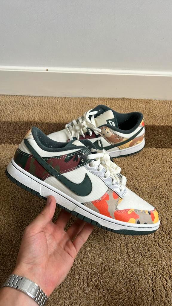Nike dunk low camo maat 43, Kleding | Heren, Schoenen, Zo goed als nieuw, Overige kleuren, Ophalen of Verzenden