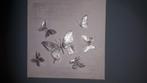 Canvasdoek vlinders ophalen, Huis en Inrichting, Woonaccessoires | Tekstborden en Spreuken, Zo goed als nieuw, Ophalen