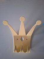 Kapstok kapstokjes kroon kroontje geel blauw kinderkamer, Wandkapstok, Gebruikt, Ophalen of Verzenden, Minder dan 100 cm