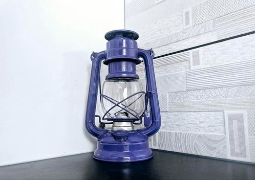 Vintage paarse stormlantaarn – decoratief, Antiek en Kunst, Antiek | Lampen, Ophalen of Verzenden