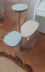Vintage etagère, planten tafeltje, jaren 60, Huis en Inrichting, Tafels | Bijzettafels, Ophalen, Gebruikt, Rechthoekig, Hout