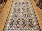 Vintage handgeweven oosterse wollen kelim 29x193