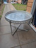 Zilveren Salontafel - Stijlvol & Uniek!, Huis en Inrichting, Tafels | Salontafels, Ophalen, Gebruikt, 50 tot 100 cm, Rond