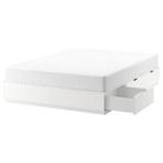 Ikea Nordli bedfrane 160x200, Ophalen, Wit, Tweepersoons, Zo goed als nieuw