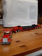 Siku Peterbilt met dieplader, Hobby en Vrije tijd, Modelauto's | 1:50, Gebruikt, Ophalen of Verzenden, SIKU, Bus of Vrachtwagen