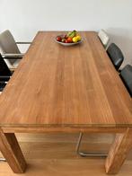 6 eetkamerstoelen met teak houten eettafel, Huis en Inrichting, Complete inboedels, Ophalen