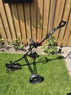 Longridge golftrolley 3/4 wiel lang en plat inklapbaar €55,-, Ophalen, Zo goed als nieuw, Golfkar, Overige merken