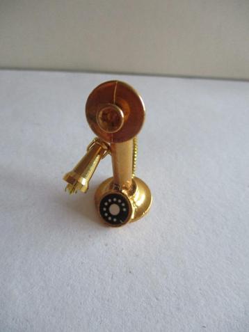 poppenhuis messing staande telefoon beschikbaar voor biedingen