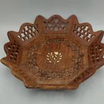 Vintage Schaaltje van hout houtsnijwerk natuurlijk wonen, Antiek en Kunst, Ophalen of Verzenden