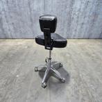 BQE Dynamic Medical Tandartsstoel - zwart Leder, Gebruikt, Oranje, Ophalen of Verzenden, Bureaustoel