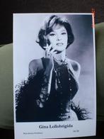 kaart Gina Lollobrigida, Verzamelen, Ophalen of Verzenden, 1980 tot heden, Ongelopen, Sterren en Beroemdheden