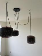 Stijlvolle Lucide ORRIN Hanglamp - Ø 25 cm - 3x E27 - Zwart, Ophalen of Verzenden, Zo goed als nieuw, Metaal, 50 tot 75 cm