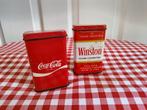 Vintage sigaretten blikje made in USA Winston en Coca Cola, Ophalen of Verzenden, Gebruikt, Verpakking