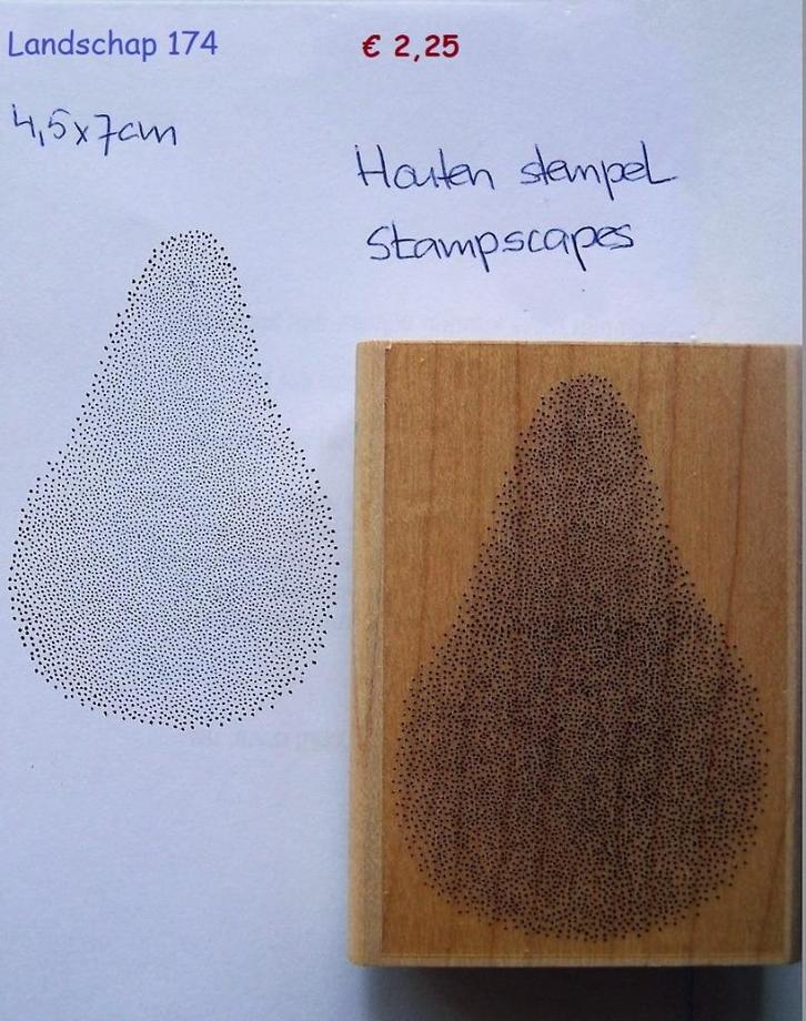 Landschap 174 Houten stempel, Hobby en Vrije tijd, Stempelen, Gebruikt, Houten stempel, Ophalen of Verzenden