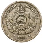Brazilie - oude 100 Reis 1871 Pedro II CU/NI zf, Ophalen of Verzenden, Zuid-Amerika, Losse munt