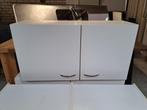 bovenkast keuken, opbergkast, keuken kastje, wit houtlook, Ophalen, Gebruikt, 100 tot 150 cm, Wit