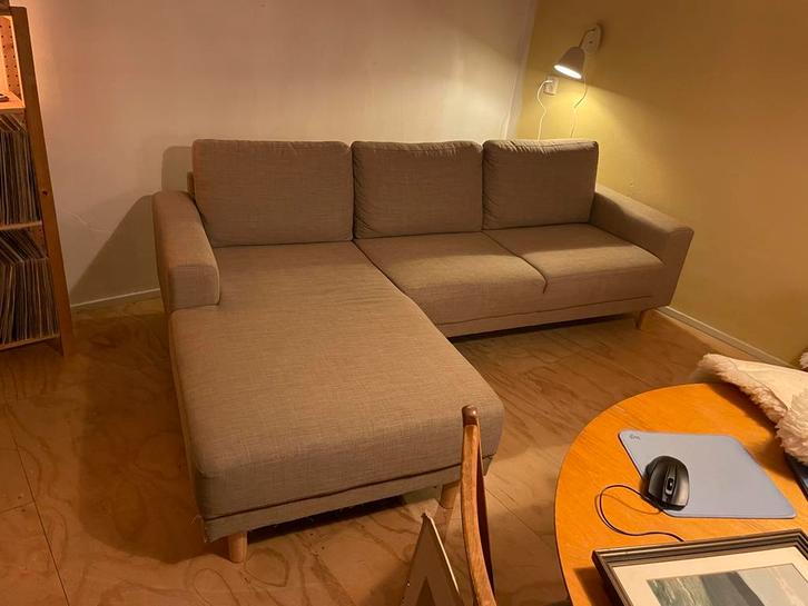 Hoekbank Jysk EGENSE, Huis en Inrichting, Banken | Complete zithoeken, Gebruikt, Stof, Overige materialen, Ophalen