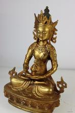 Standbeeld, Zeer bijzonder beeld Amitāyus - 28 cm - verguld, Ophalen of Verzenden, Zo goed als nieuw