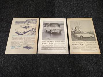 3x Reclame (A4) Ford Capri (1963)  beschikbaar voor biedingen